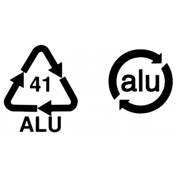 ISO 14021. Símbolo de aluminio reciclable